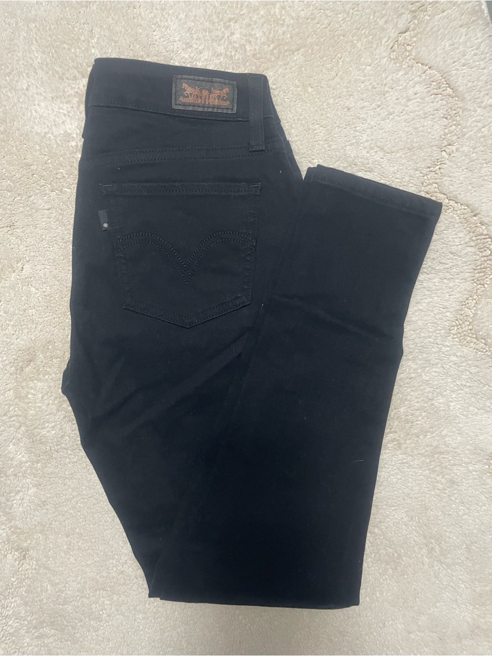 Levi’s Black Legging Jean Jeggings Mid Rise Skinny Size 28 / 7 Short